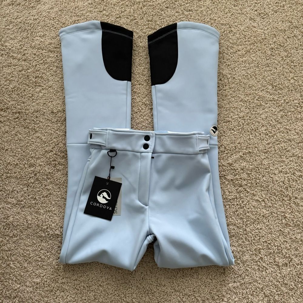 Cordova Ski Pants Saint Moritz Frost Blue Size Medium NWT Waterproof snow pants